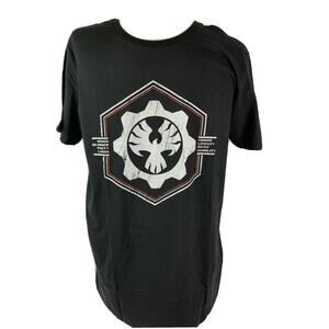Large Gears of War Phoenix Omen Men's Black Short Sleeve Tshirt 100% Cotton